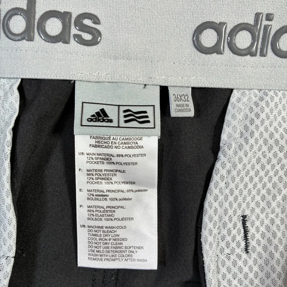 Adidas Golf Pants Mens 36x32 Black Stretch Performance Flat Front